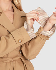 Women | Empirical Trench Coat | Khaki