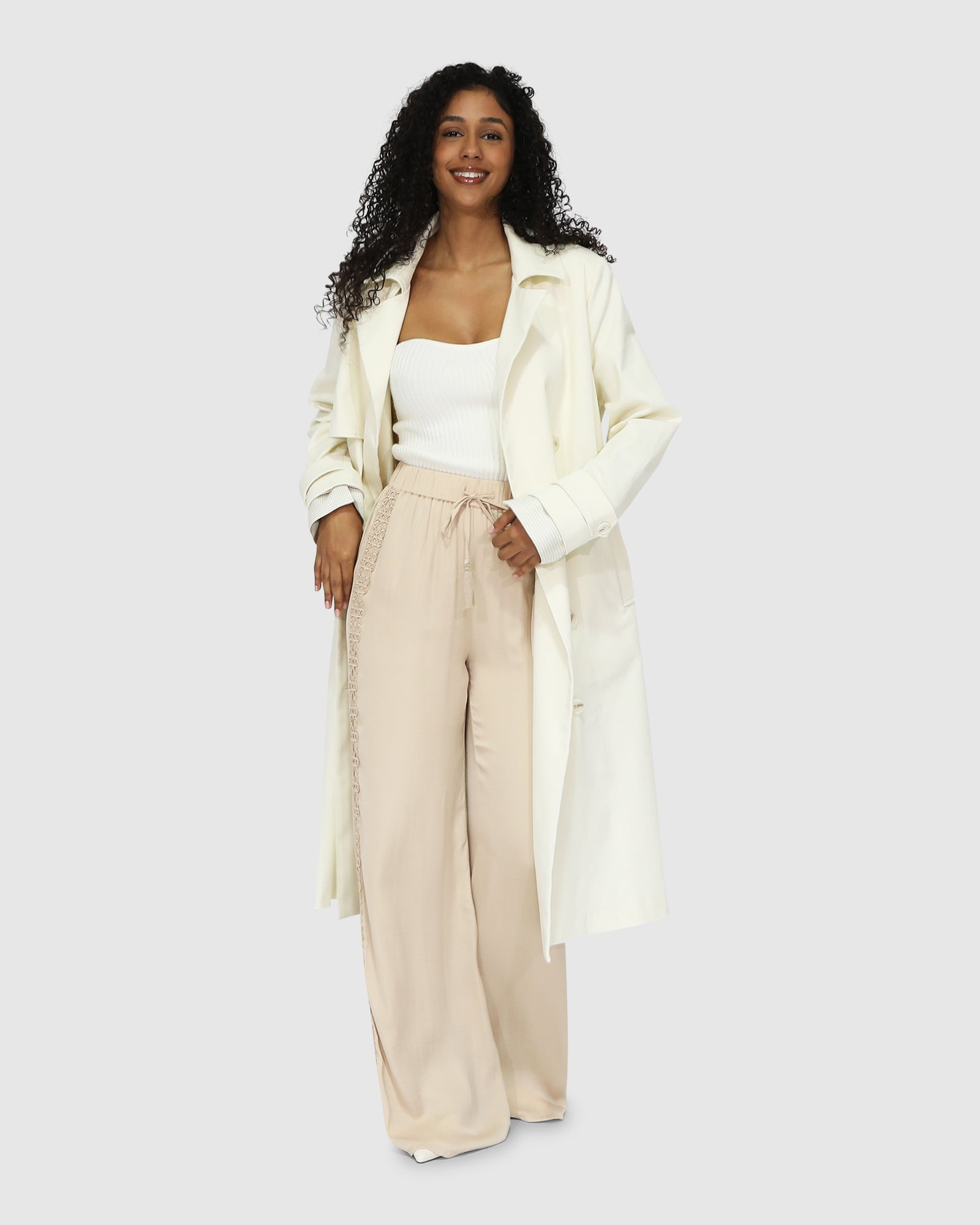 Women | Empirical Trench Coat | Cream