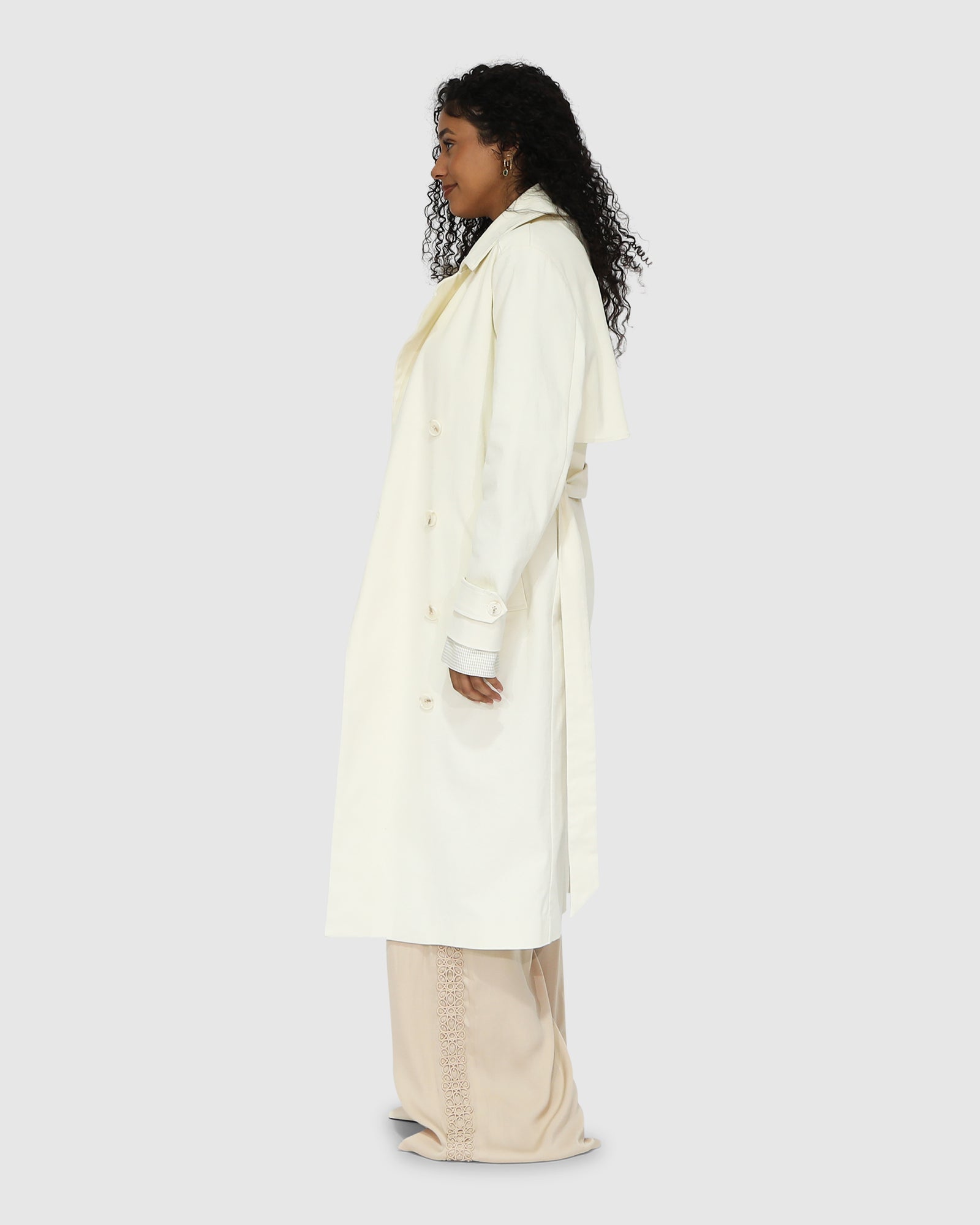 Women | Empirical Trench Coat | Cream