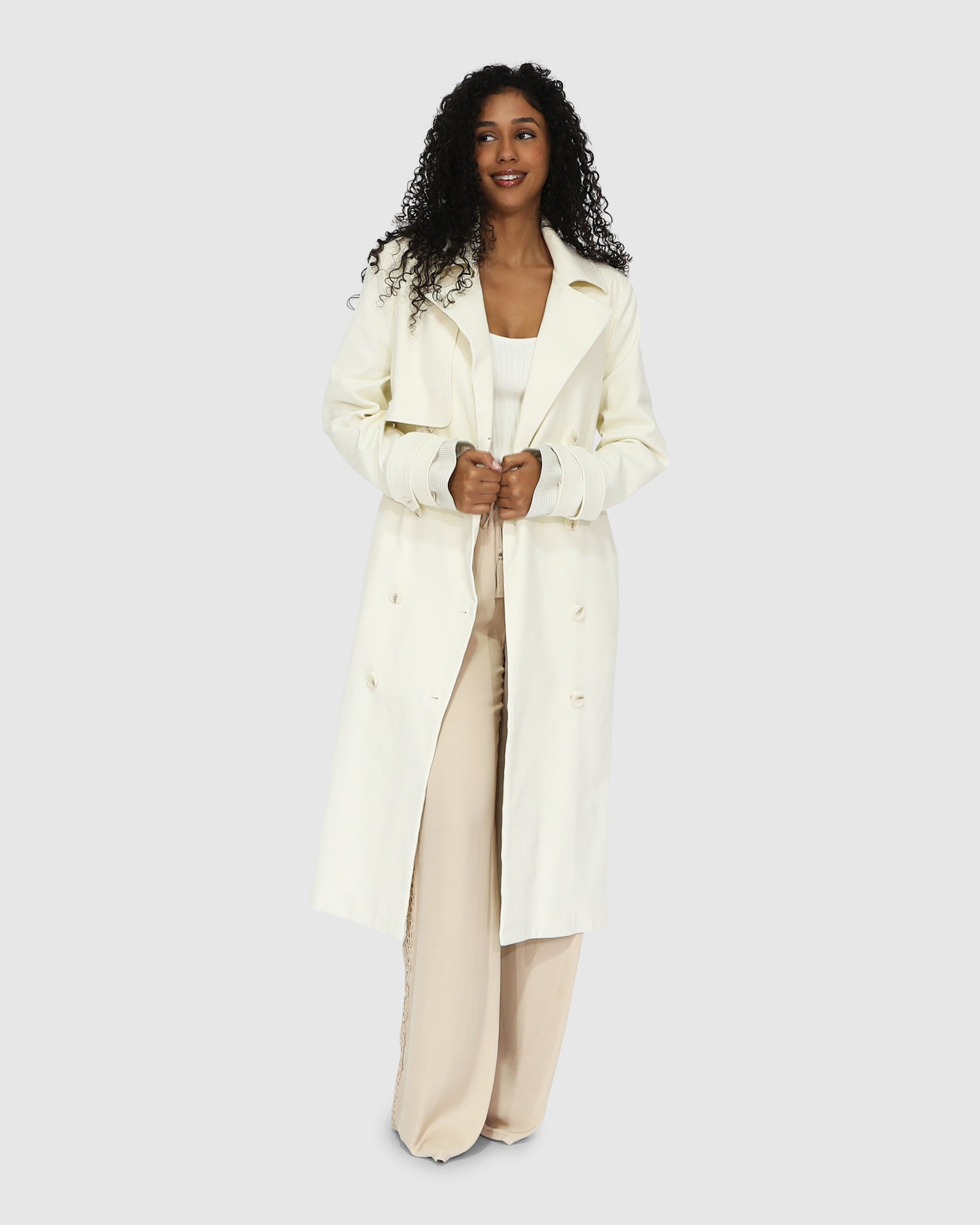 Women | Empirical Trench Coat | Cream