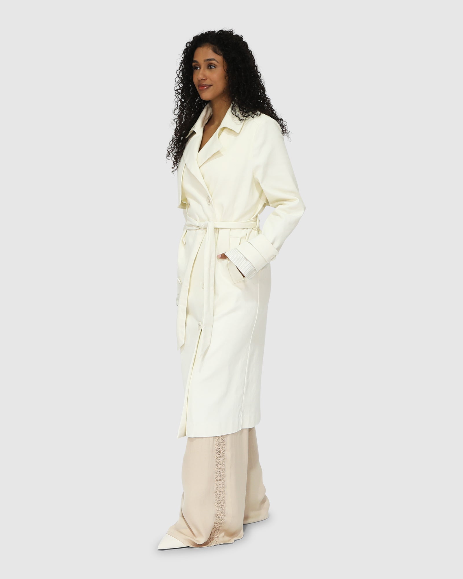Women | Empirical Trench Coat | Cream