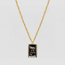 The Enamel Initial Pendant | Gold Vermeil