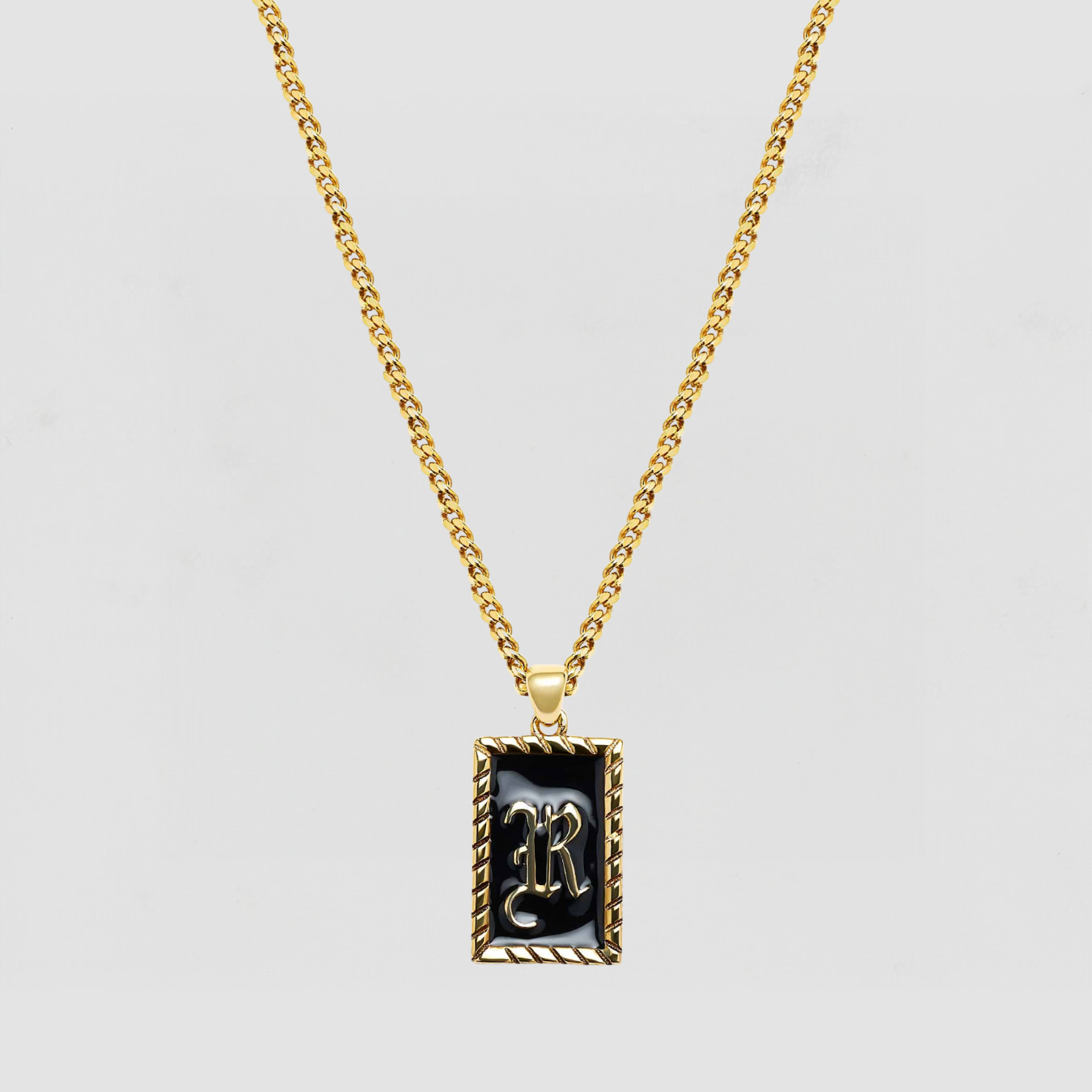 The Enamel Initial Pendant | Gold Vermeil