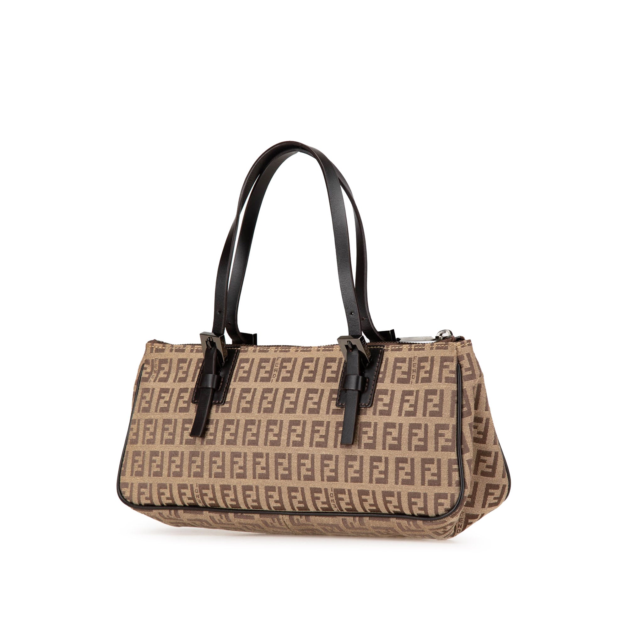 Fendi | Pre-Owned Zucchino Canvas Handbag | Brown/Beige