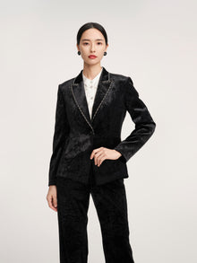 Velvet Blazer | Black