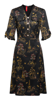 V-Neck Midi Dress | Black
