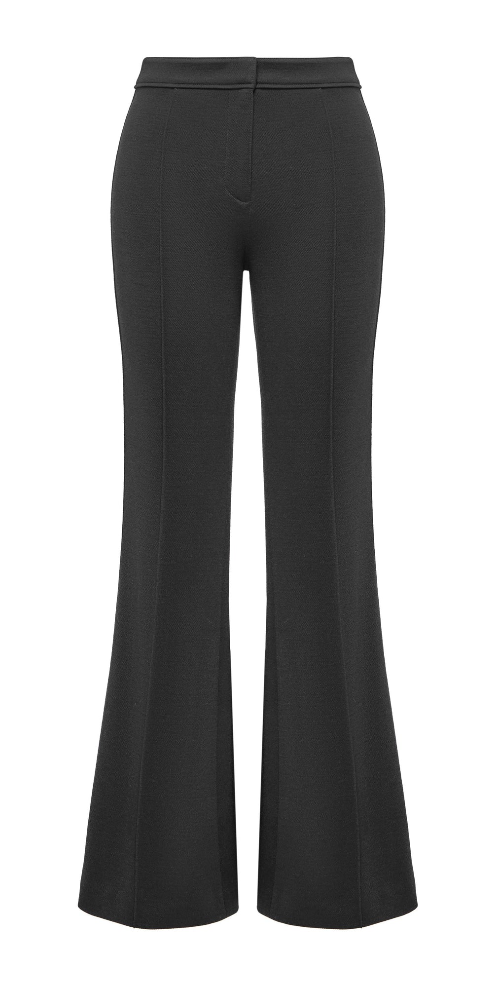 High-Waist Flared Leg Trouser | Black