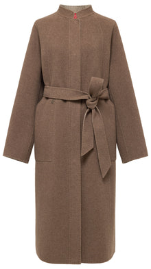 Ali Cashmere Wool-Blend Coat | Brown