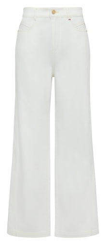 Embroidered Jeans | White