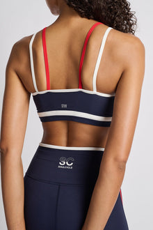 Splits59 | Eva Rigor Double Strap Bra | Navy/White