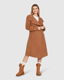 Women | Envy Me Wool Blend Zipped Coat | Camel