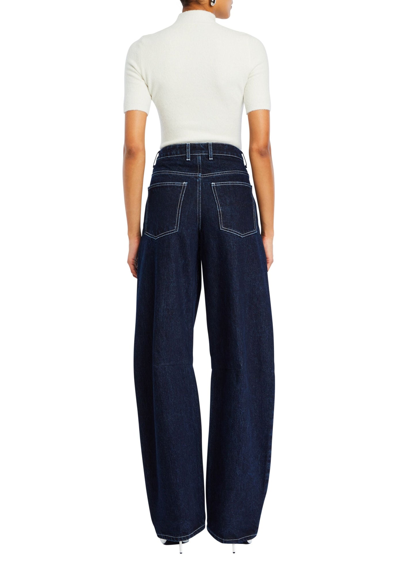 Womens | Marbel Mid Rise Barrel Jean | Rinse