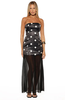 Eden Maxi Dress | Black Polka Dot