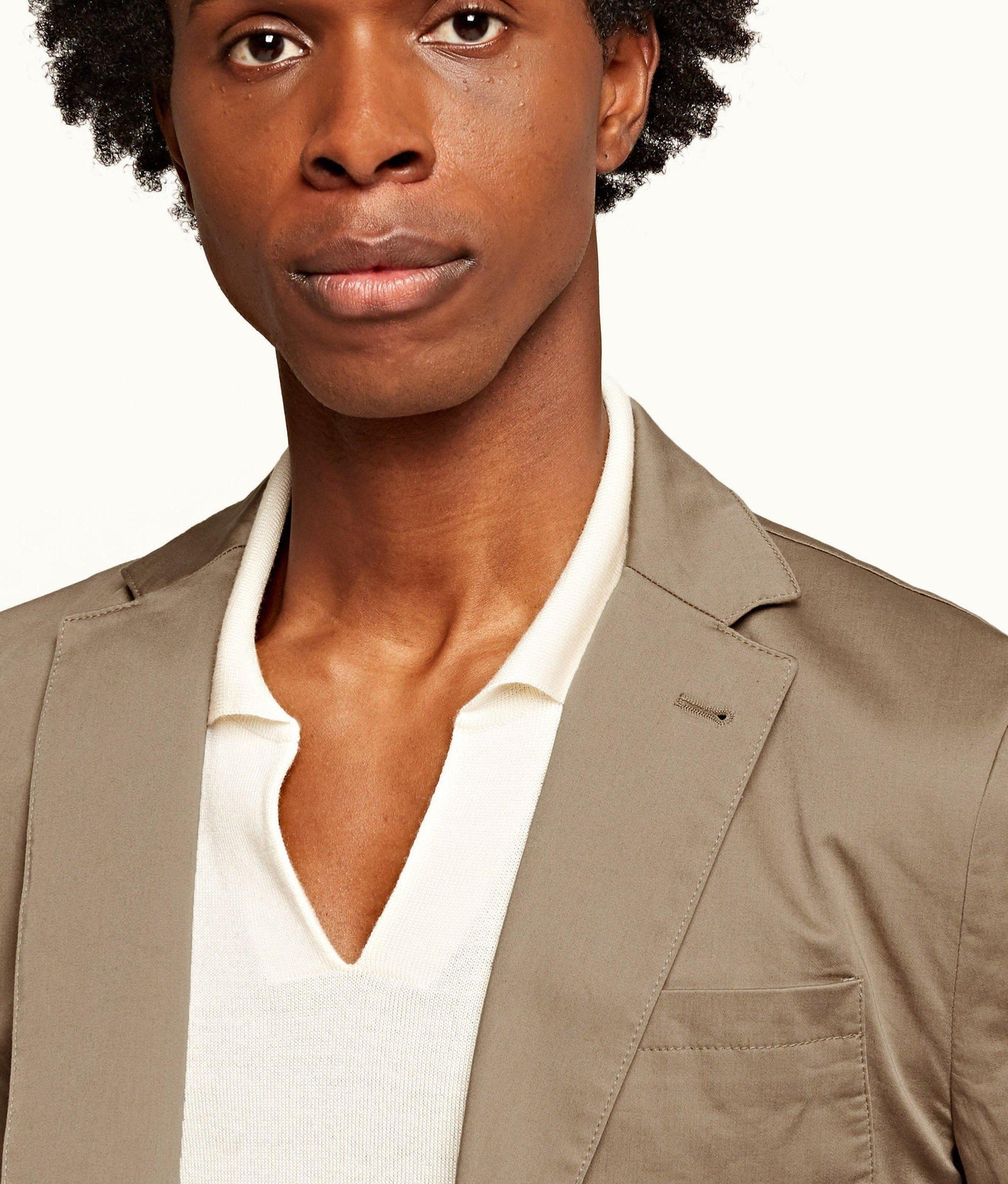 Edgar Tailored Fit Two-Button Blazer | Coconut