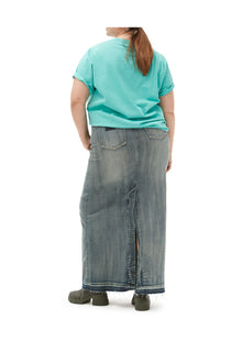Edge Denim Maxi Skirt | Tint Wash