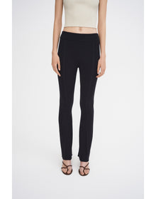 Egon Eco Stretch | Ribbed-Knit Flare Pants | Black