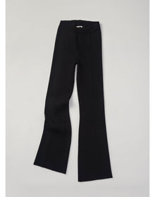 Egon Eco Stretch | Ribbed-Knit Flare Pants | Black