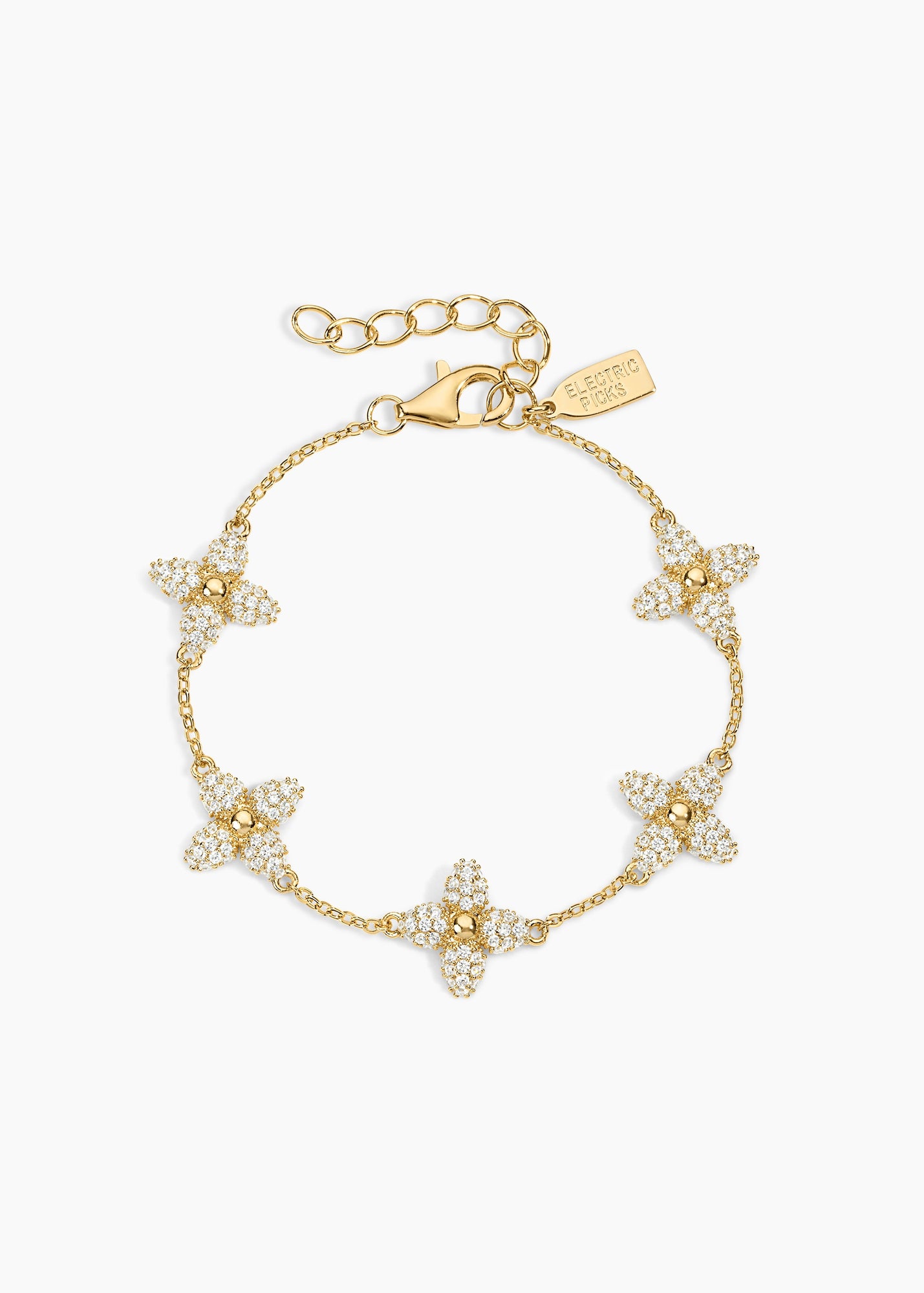 Showstopper Bracelet | Clear Crystal | 14K Gold Plated