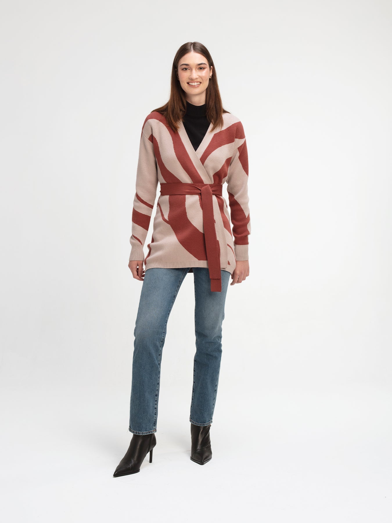 Elma Knit Cardigan | Luze Rust