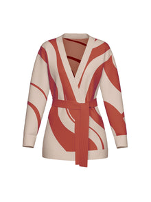 Elma Knit Cardigan | Luze Rust