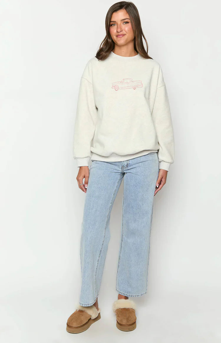 Elodie Crew Neck Sweater | Grey