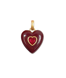 Elodie Heart Pendant in Oxblood - Loren Hope