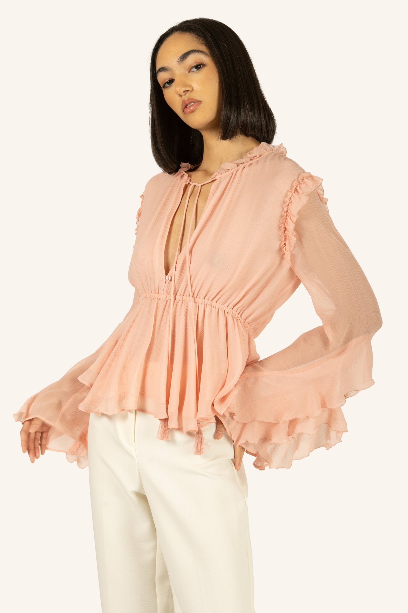 Emeline Blouse | Peach
