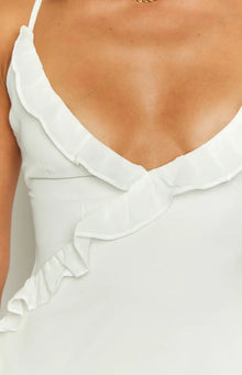 Emily Ruffle Mini Dress | White