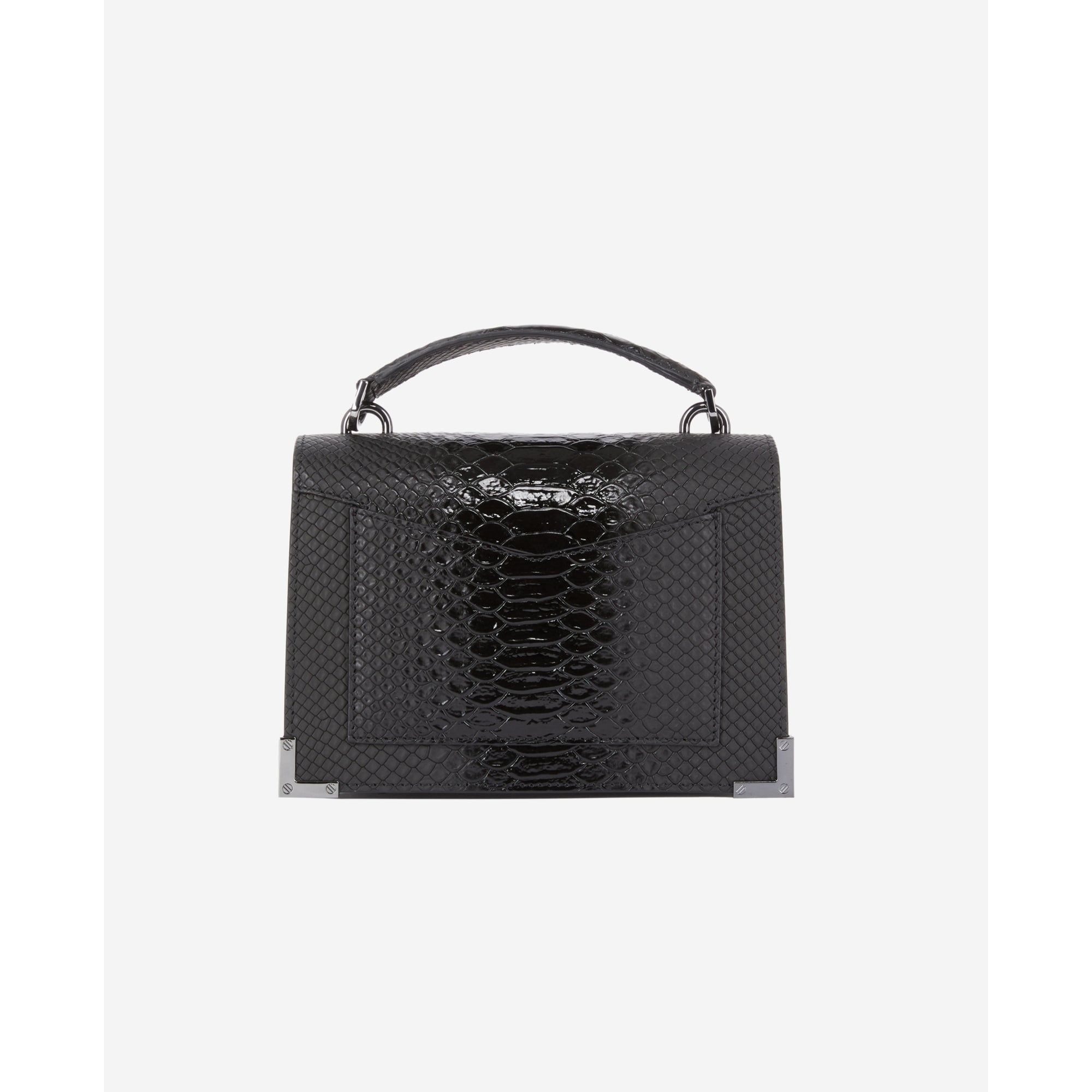 Emily Chain Bag In Python-Effect Leather | Women | Black