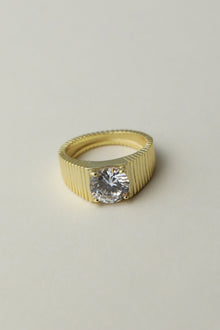 The Rouge Cz Signet Ring | Gold Vermeil