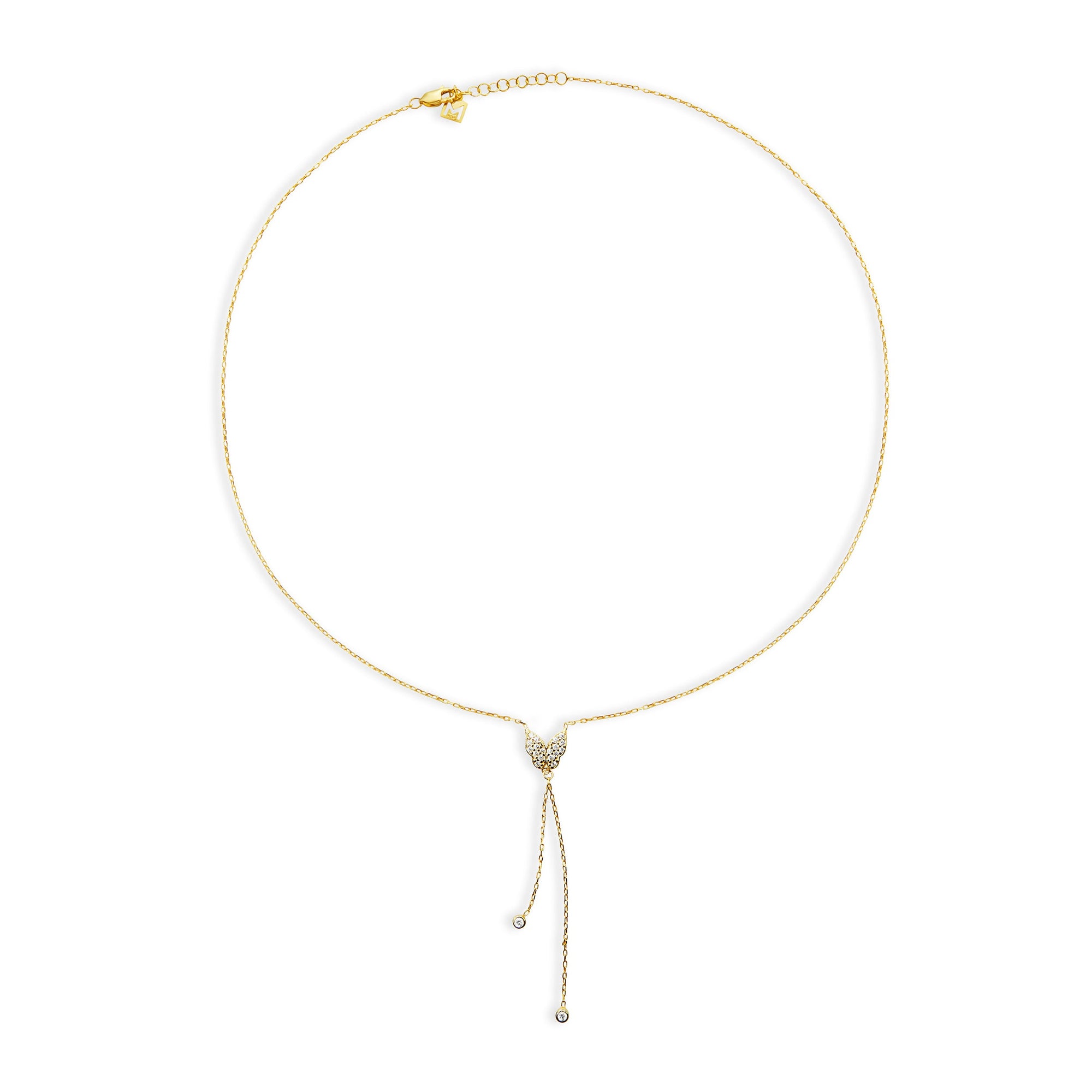 The Butterfly Lariat Necklace | 18KT Gold Vermeil