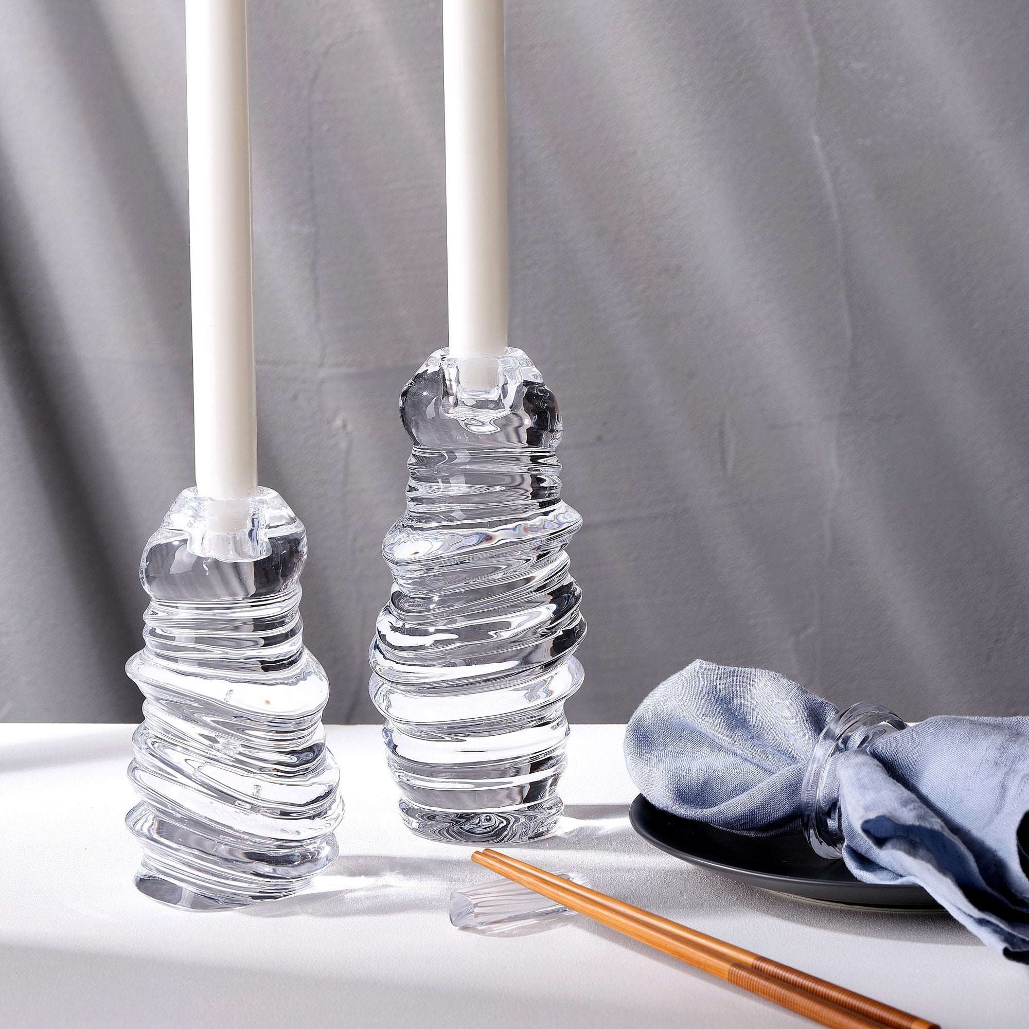 Eos Cutlery Rests | Clear Crystal | Set of 4