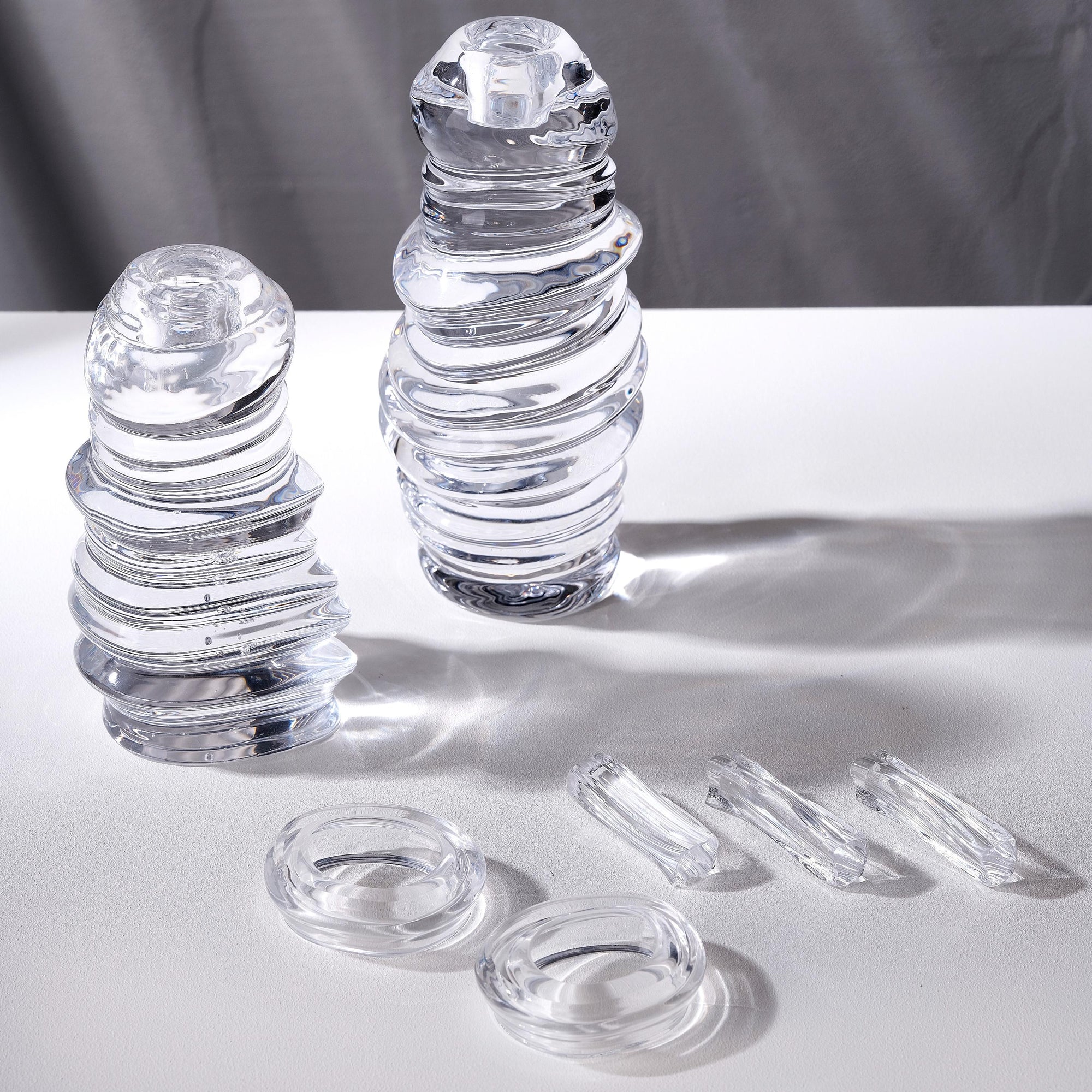 Eos Candle Holder - Short | Clear Crystal