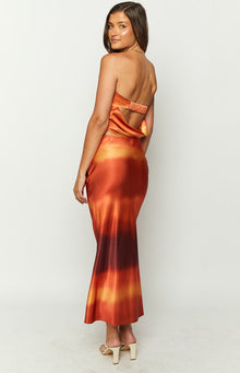 Esme Maxi Skirt | Sunset Print