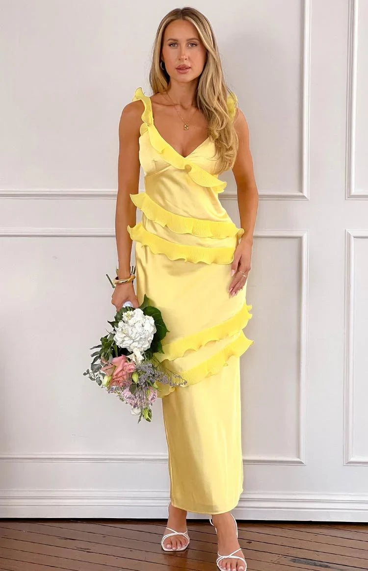 Evan Maxi Dress | Yellow