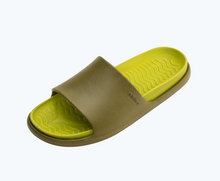 Angled view of a Native Shoes Spencer Lx Wanderfoam | Rookie Green/ Seaweed Green Footwear