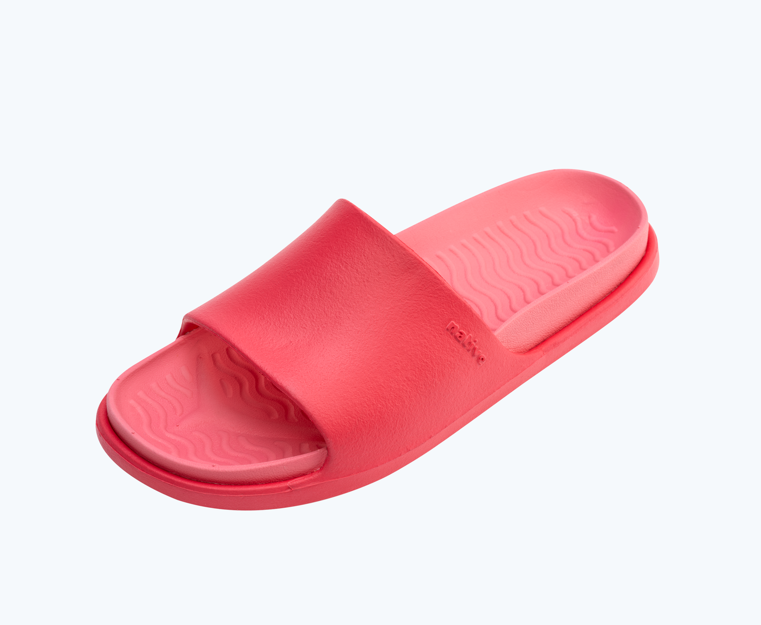 Angled view of a Native Shoes Spencer Lx Wanderfoam | Popsicle Pink/ Flamingo Pink Footwear