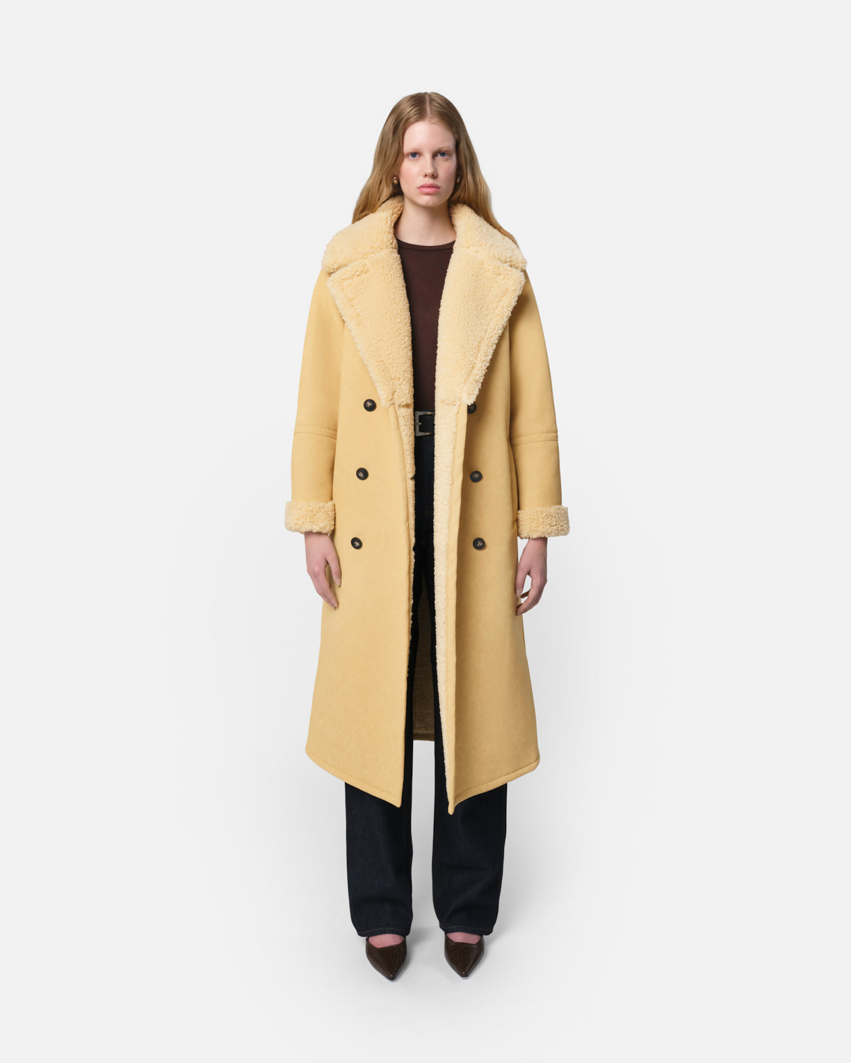 Women | Simone Overcoat | Custard