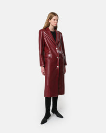Women | Lauren Overcoat | Crimson