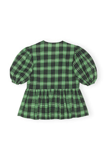Seersucker Check Wrap Blouse | Peapod