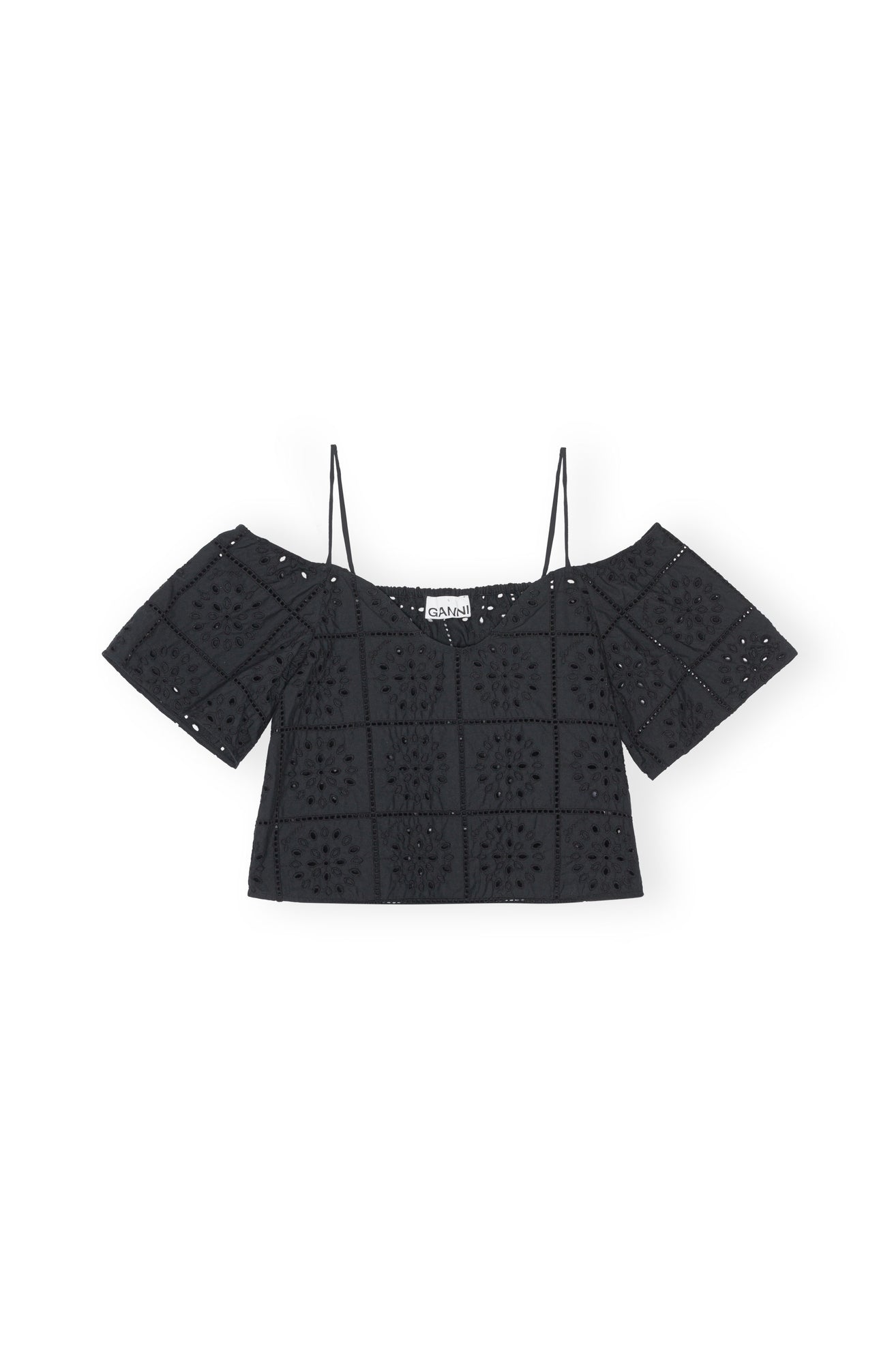 Broderie Anglaise Top | Black