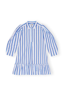 Stripe Cotton Mini Shirt Dress | Silver Lake Blue