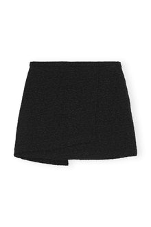 Textured Suiting Mini Skirt | Black