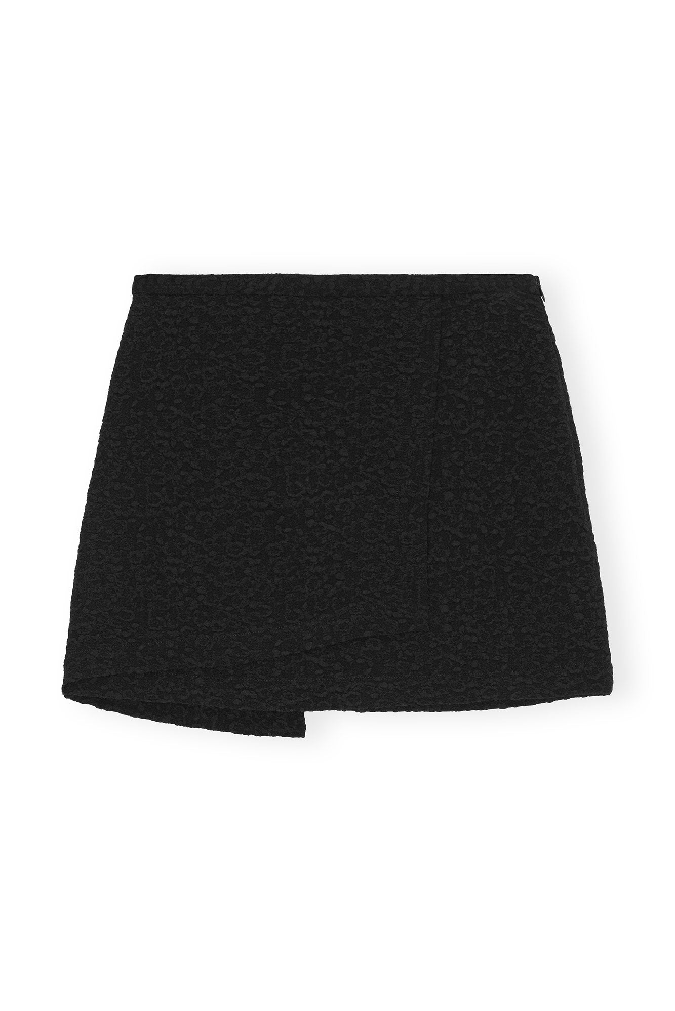 Textured Suiting Mini Skirt | Black