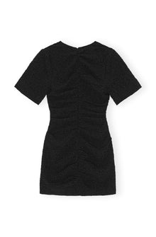 Textured Suiting Mini Dress | Black