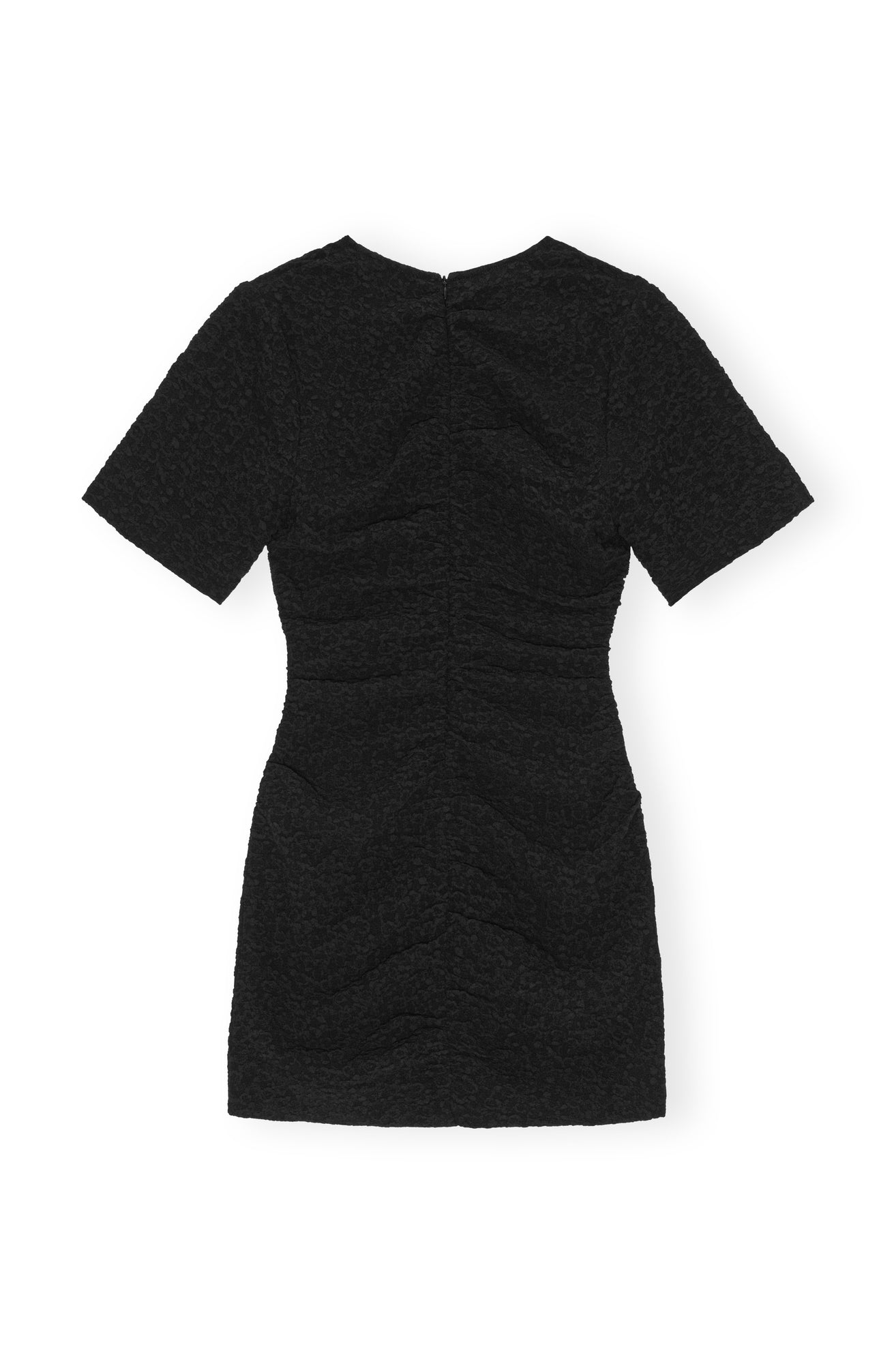 Textured Suiting Mini Dress | Black