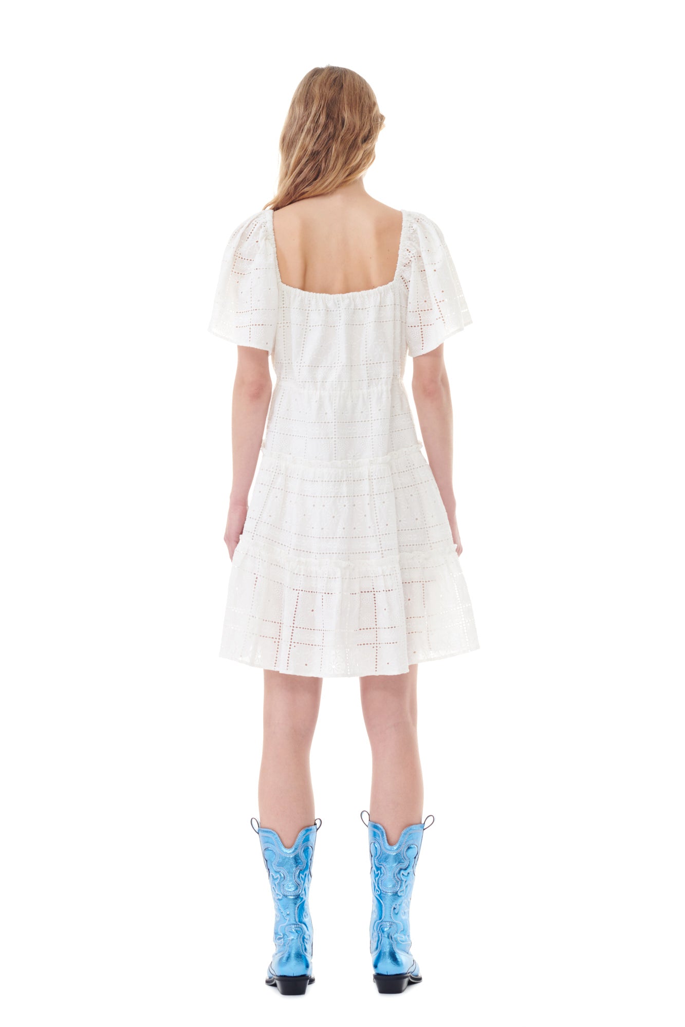 Light Broderie Anglaise Layer Dress | Egret