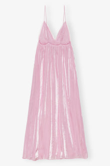 Changeant Satin Strap Dress | Chalk Pink