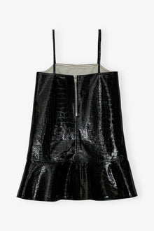 Future Coated Mini Dress | Black