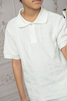Boy | Alex Short Sleeve Polo Shirt | White